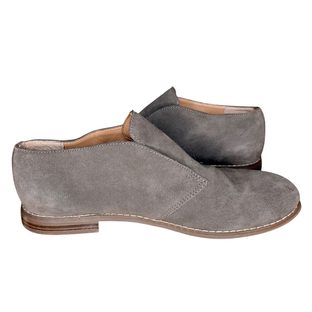 Franco Sarto Oxford Size 8 Pieta Slip-On Leather Suede Gray Loafers Casual - Picture 4 of 8